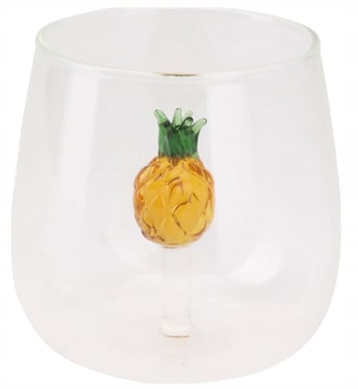 Koopman - Drinkglas - Ananas Motief - 400ml - Zomerse Decoratie