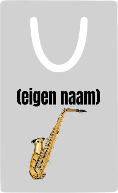 Hacebo® - saxofoon met eigen naam metalen boekenlegger - Saxofoon - muziek liefhebbers - iemand die houdt van saxofoons - verjaardag - cadeau - kado Bladwijzer boekenleggers - 7.6 cm x 5cm