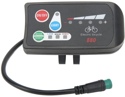 Allecto - E-bike-display - LED-display - Waterdicht en gebruiksvriendelijk - 22,2 mm - Bedieningspaneel voor elektrische fietsen - Perfect accessoi...