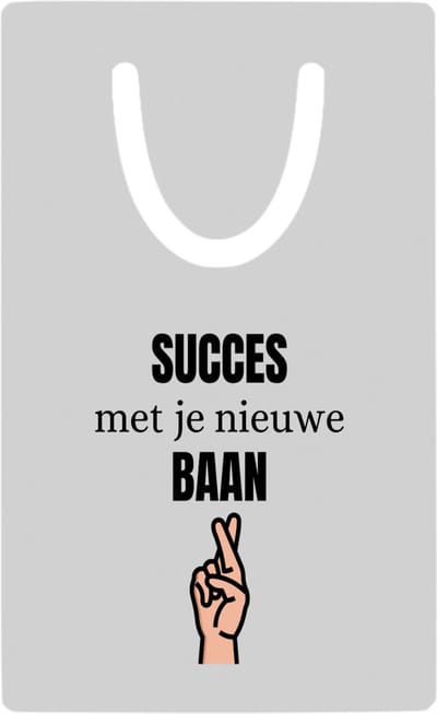Hacebo® - succes met je nieuwe baan metalen boekenlegger - Collega - Collega - Bedankje - Cadeautje voor collega - kado - afscheids cadeau Bladwijzer boekenleggers - 7.6 cm x 5cm
