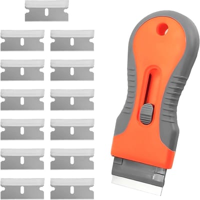 Ovenraam Reinigingsset met 15 Vervangbare Schrapers voor het Verwijderen van Vlekken, Stickers en Restanten