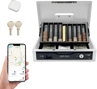 Geldkluis met Smart Tag - Geldkistje Kluisje - Veilig Geld Opbergen - GPS Tracking & Dubbele Sleutel