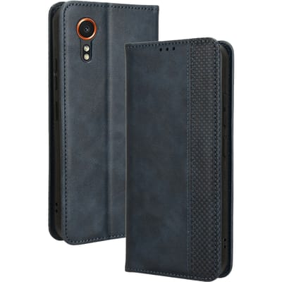 Mocaa Samsung Galaxy Xcover 7 Grid Bookcase Blauw