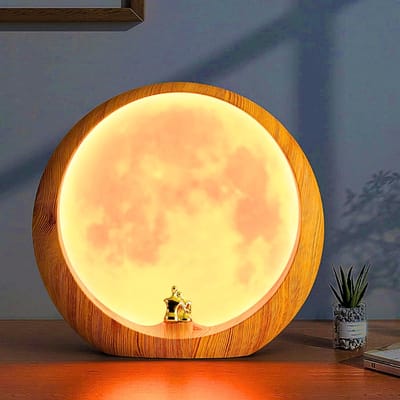 Unieke Maanlamp Voor Woonkamer – Decoratief Nachtlampje & Kunstornament Voor Hem & Haar – Jubileum - Valentijns- En Bruiloftscadeau – Stijlvolle Thuisdecoratie & Kerstcadeau – Energieklasse A