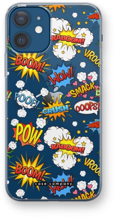 Case Company® - Hoesje geschikt voor iPhone 12 hoesje - Pow Smack - Soft Cover Telefoonhoesje - Bescherming aan alle Kanten en Schermrand