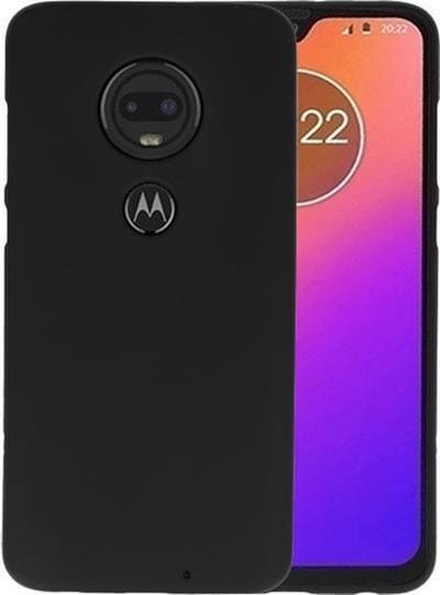 Bestcases Color Telefoonhoesje - Backcover Hoesje - Siliconen Case Back Cover voor Motorola Moto G7 / G7 Plus - Zwart