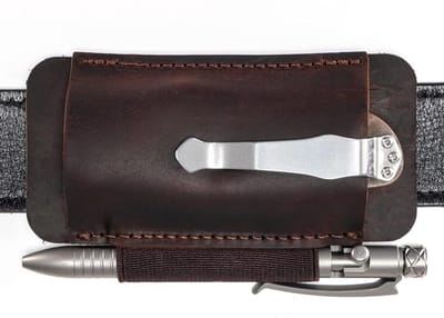 EDC Leer Gereedschap Sheath - Multifunctionele Leer Case voor Multitool, Messen, Zaklamp en Pennen - Organizer Holster voor de Riem in Bruin
