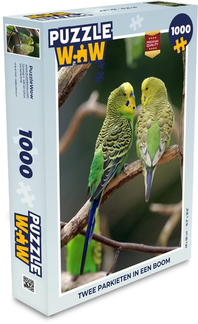 Puzzel Twee parkieten in een boom - Legpuzzel - Puzzel 1000 stukjes volwassenen