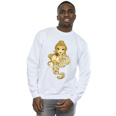 Disney Heren Beauty And The Beast Oordeel Nooit Sweatshirt (Wit)