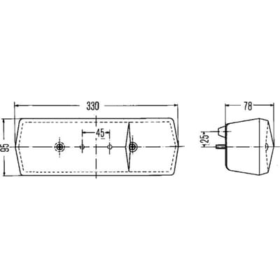 Achterlicht HELLA 2SD 001 688-171 links