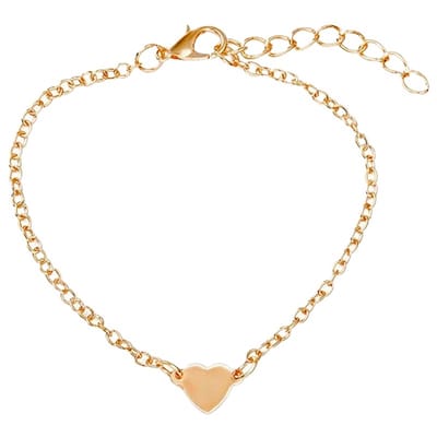 Fako Bijoux® - Enkelbandje - Enkelsieraad - Kids - Hartje - Goudkleurig