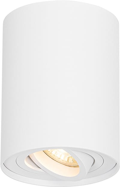 QAZQA rondoo up - Moderne Plafondspot | Spotje | Opbouwspot - 1 lichts - Ø 97 mm - Wit - Woonkamer | Slaapkamer | Keuken