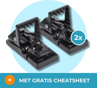 Luxan muizenval/muizenklem kunsstof (2 stuks) - Effectieve Muizenval - Met gratis cheatsheet