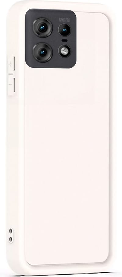 Hoesje geschikt voor Motorola Edge 50 Pro - Versterkte randen - Bescherming Camera & Scherm - Matte Design Sand Beige