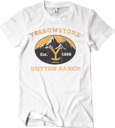 Yellowstone Heren Tshirt -XL- Dutton Ranch Montana - Est. 1886 Wit