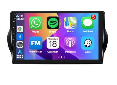 Autoradio 2/32GB met Carplay en Android auto | Geschikt voor Peugeot Bipper, Citroen Nemo, Fiat Fiorina Qubo 2008-2017 | Radio scherm met Navigatie | 2008 2009 2010 2011 2012 2013 2014 2015 2016 2017
