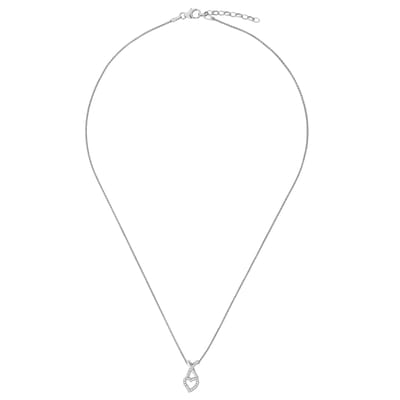 Orphelia ZH-7361 - Hanger Heart + ketting - Zilver 925 - Zirkonia - 1.6 cm