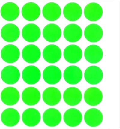 Ronde etiketten - FLUOR-GROEN - 150 stuks - MULTIPLAZA - neon - stickers - 2cm - 20mm - markeren - ordenen - archiveren - universeel - knutselen - hobby - kantoor