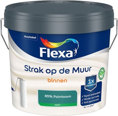 Flexa - Strak Op De Muur Binnen Mat - 85% Palmboom - Mengverf - 5 L
