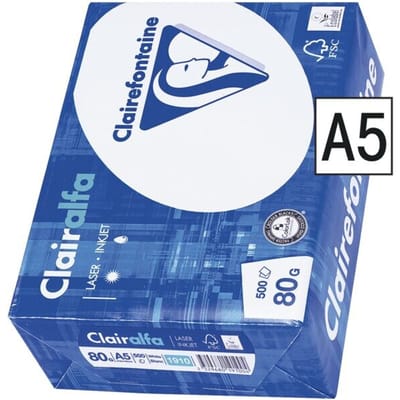 Clairefontaine - A5 formaat printpapier/kopieerpapier - 80 grams - 500 vellen