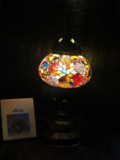 Handgemaakte Turkse sfeerlamp roos met gekleurde Mozaïek nachtlamp Oosterse Sprookjes tafellamp