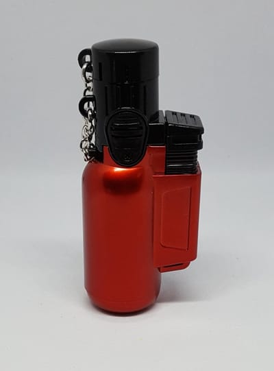 Gasbrander - Stormaansteker - Aansteker - Windproof - Metallic Rood - Recht
