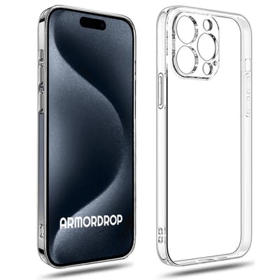 Armordrop Transparant Hoesje Geschikt Voor iPhone 15 Pro Max Hoesje - Stevige Beschermhoesje