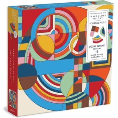 Frank Lloyd Wright Hoffman House Rug 500 Piece Puzzle With Shaped Pieces - Galison