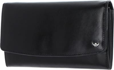 Golden Head Leren portemonnee Colorado RFID Protect Damenbörse 2823 Schwarz zwart