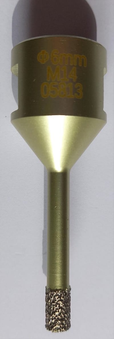 Tegelboor - galvanisch - aansl. M14 - Ø 6mm