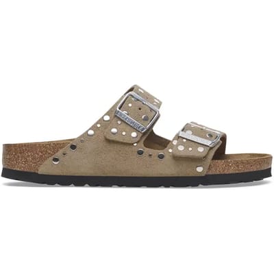 Birkenstock Arizona Slippers en Sandalen Dames - Beige - Maat 36 - Suède