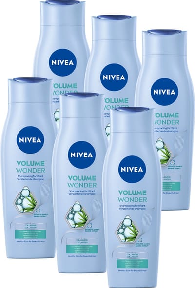 NIVEA Volume Wonder Haar Shampoo - Haarshampoo - Voordeelverpakking - 6 x 250 ml