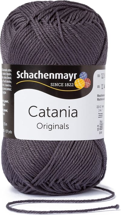 Schachenmayr Catania - katoen garen -  anthraciet (429) - pendikte 3 a 3,5mm -  1 bol