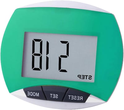 Stappenteller - Activiteitstracker - Gezondheid bijhouden - Draagbaar en lichtgewicht - 6.38 x 5.4 cm - Groen
