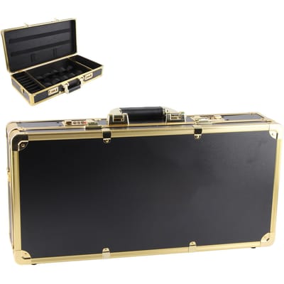 Draagbare Kappersgereedschap Opbergdoos Kam Haarknipper Schaar Organizer Wachtwoord Case black