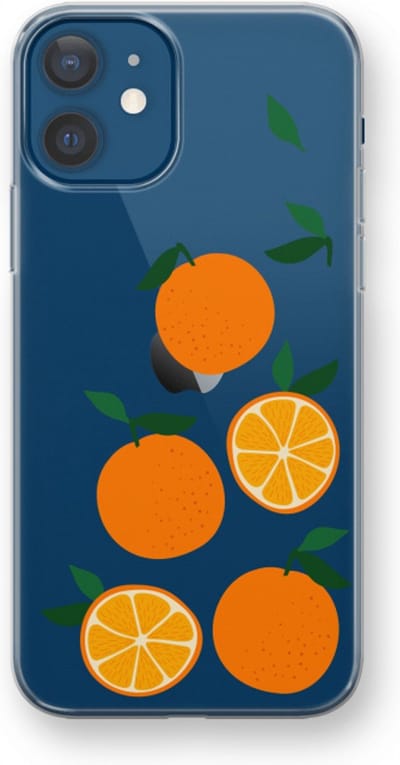 Case Company® - Hoesje geschikt voor iPhone 12 mini hoesje - Will you be my clementine - Soft Cover Telefoonhoesje - Bescherming aan alle Kanten en Schermrand