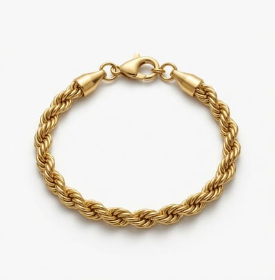 Goud-Stijl No-Fade Dik Gedraaide Armband Sieraden Voor Dames En Heren