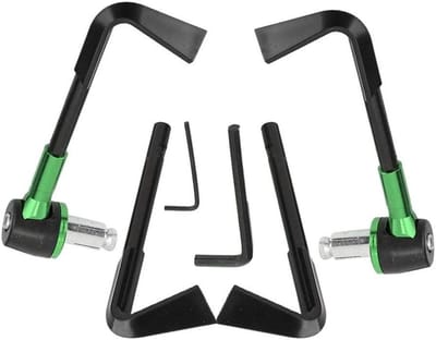 Motorfiets Handvat Beschermers - Stuurbeschermers Remhendels - Motor Beschermen - Universeel CNC Ontwerp - 22 MM - Groen
