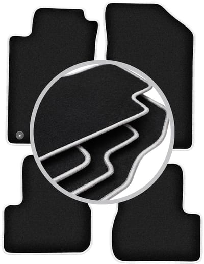 CARLUX-SILVER automatten voor: Peugeot 206 hatchback, SW, stationwagen, CC, cabrio (1998-2010)