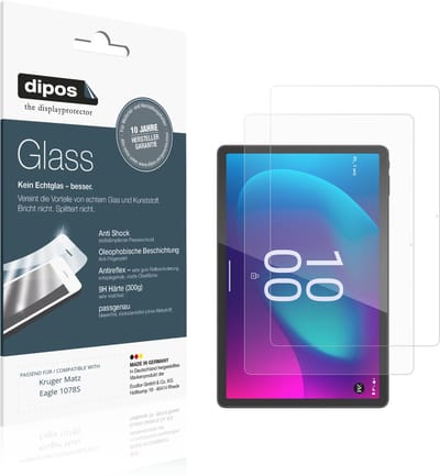 dipos – 2x Matte Pantserfolie geschikt voor Kruger Matz Eagle 1078S | 9H Screenprotector