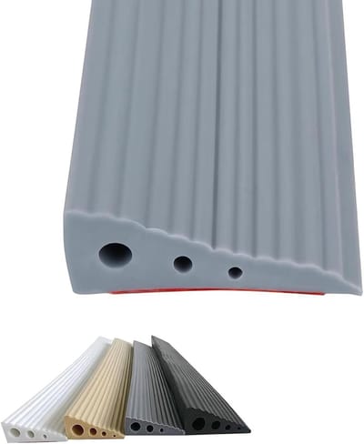 Drempelhellingen - Zelfklevende rolstoelhelling, antislip rubberen hellingen voor badkamer, keuken, balkon, veegmachine, scooterverkleinerhelling, snijdbare vloertegel drempelovergangsstrip