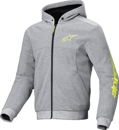 Alpinestars Chrome V2 Sport Hoodie Grijs Heather Fluo Geel - Jas