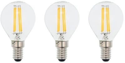 VITO LED Filament Kogellamp G45 E14 - 4W (vervangt 50W) - 520lm - 2700K - Ø45mm - 220-240V - Energiezuinig - 3 stuks
