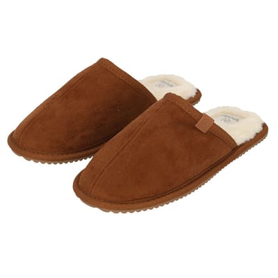 Apollo - Pantoffels dames - Cognac - Maat 37/38 - Zachte binnenvacht - Sloffen dames - Pantoffels dames 38 - Pantoffels dames maat 37
