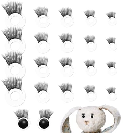 Zelfklevende Poppenwimpers voor Veiligheidsogen - 20 Stuks voor Amigurumi en Knoopogen