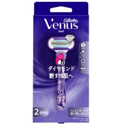 Gillette Japan - Venus Swirl Razor For Glossy Skin Body & 2 Blade 1 Set