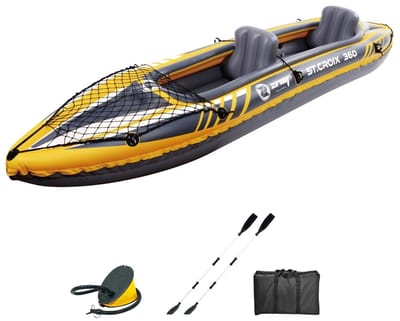 DIMICO - Opblaasbare Kajak - Rubberboot - Inflatable Kayak - Camping - Outdoor - Watersport - 2 Persoons - PVC - met Peddels