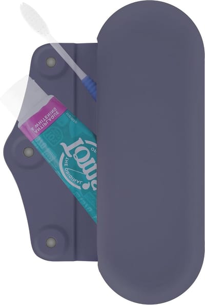 Handige Reiskoffer voor Tandpasta en Tandenborstel, Siliconen Tas met Magneetsluiting, Beschermende Opbergruimte voor Tandverzorging en Reizen
