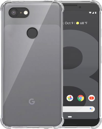 Telefoonhoesje Geschikt voor Google Pixel 3 Transparant - Shockproof TPU Siliconen Case met Stootrand Doorzichtig - Smartphonica geschikt voor Google Pixel 3