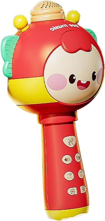 Microfoon Speelgoed - Karaoke Machine - Kinderfeestjes Muziek - Draadloze Verbinding - 21 x 11 x 11 cm - Rood